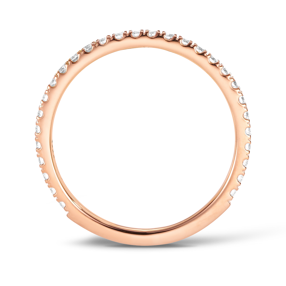 Raffiné 0.34 Carat Diamond Wedding Ring in 18ct Rose Gold Hardy Brothers Jewellers