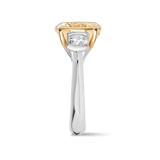 Vault® 5.02 Carat Yellow Diamond and 1.00 Carat White Diamond Ring in 18ct Yellow Gold and Platinum
