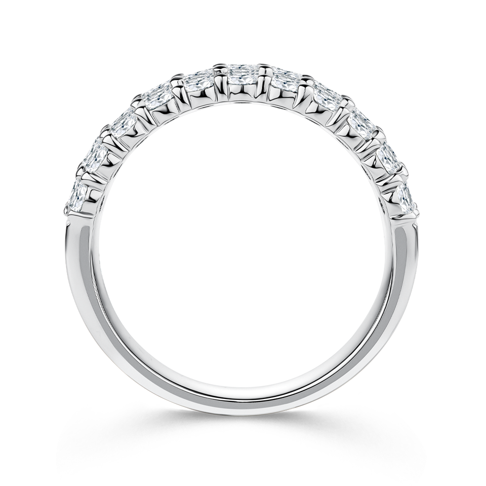 Baguette Statement Diamond Ring in 18ct White Gold Hardy Brothers Jewellers