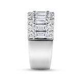 Baguette Cut Statement Diamond Ring in 18ct White Gold