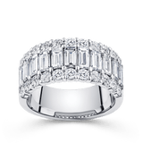 Baguette Cut Statement Diamond Ring in 18ct White Gold