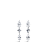 Fancy Cut Diamond Drop Earrings in 18ct White Gold