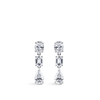 Fancy Cut Diamond Drop Earrings in 18ct White Gold