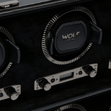 WOLF 1834 British Racing Black 8 Piece Watch Winder | Hardy Brothers Jewellers
