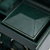 WOLF 1834 British Racing Green Double Watch Winder with Storage | Hardy Brothers Jewellers