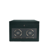WOLF 1834 British Racing Green Double Watch Winder with Storage | Hardy Brothers Jewellers