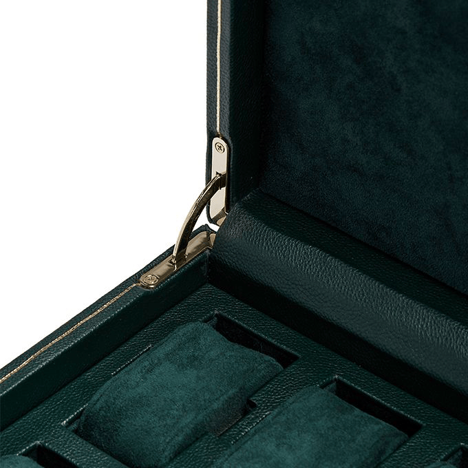 WOLF 1834 British Racing Green 8 Piece Watch Box | Hardy Brothers Jewellers