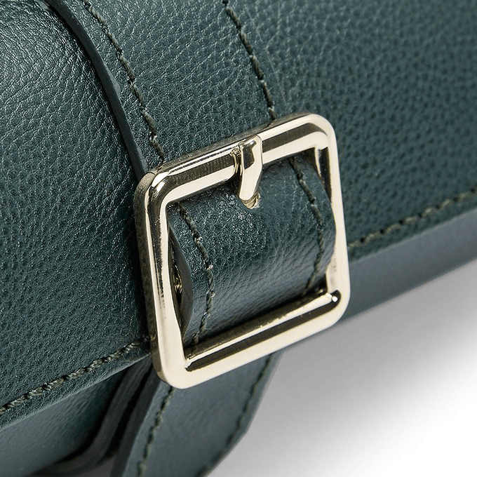 WOLF 1834 British Racing Green Triple Watch Roll | Hardy Brothers Jewellers