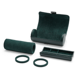 WOLF 1834 British Racing Green Triple Watch Roll | Hardy Brothers Jewellers