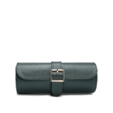 WOLF 1834 British Racing Green Triple Watch Roll | Hardy Brothers Jewellers