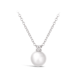 Akoya Pearl and Diamond Necklace in 18ct White Gold