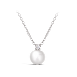 Akoya Pearl and Diamond Necklace in 18ct White Gold Hardy Brothers Jewellers