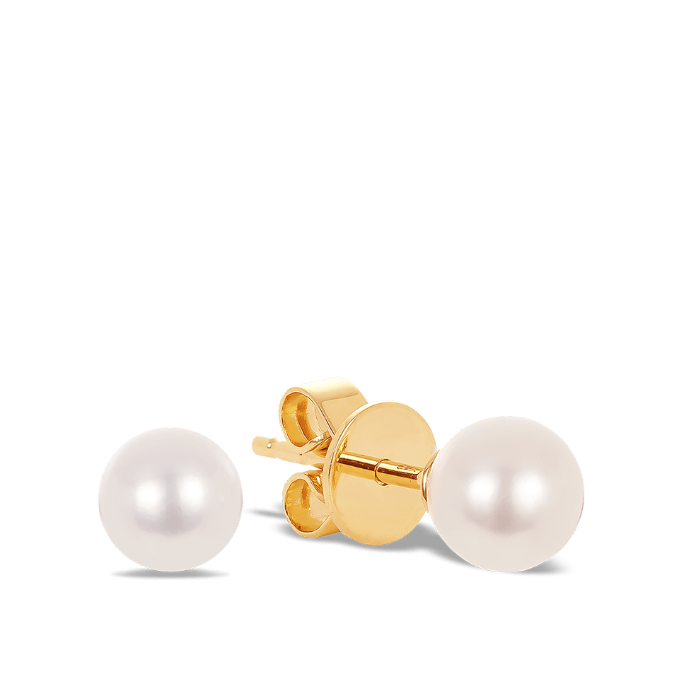 Akoya Pearl Stud Earrings in 18ct Yellow Gold