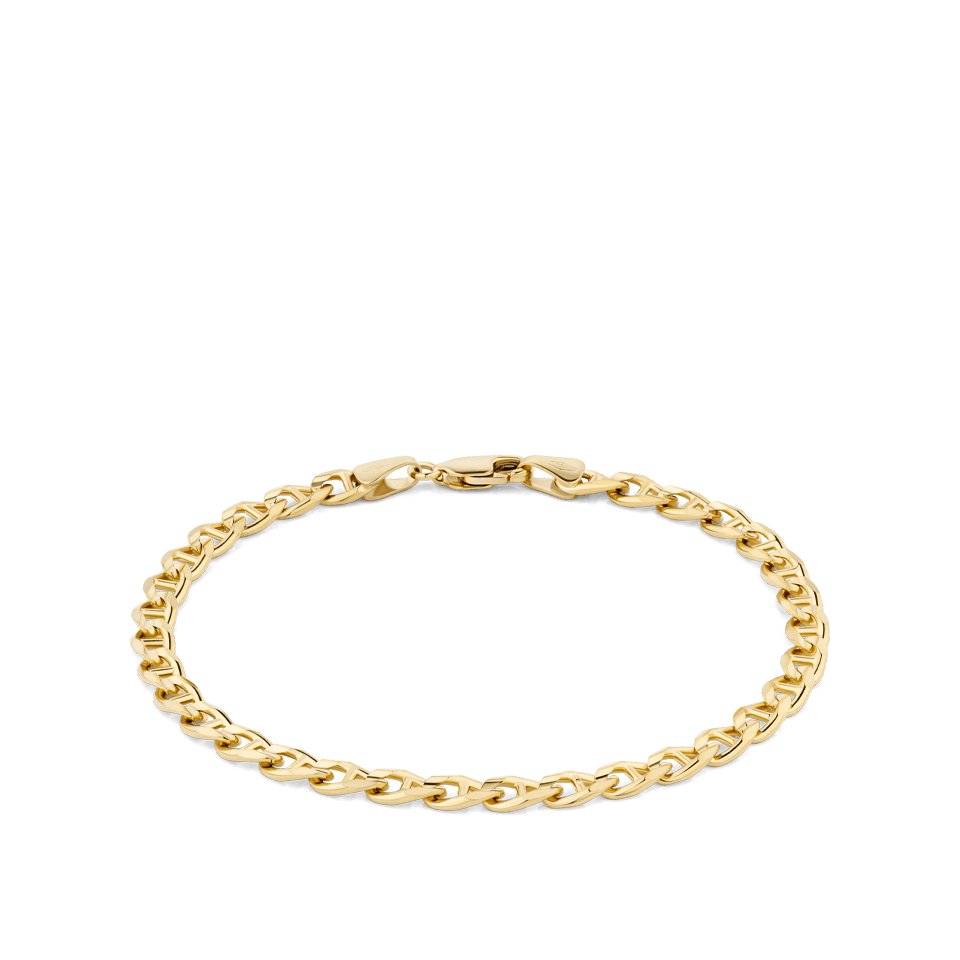 Anchor Link Chain Bracelet in 18ct Yellow Gold