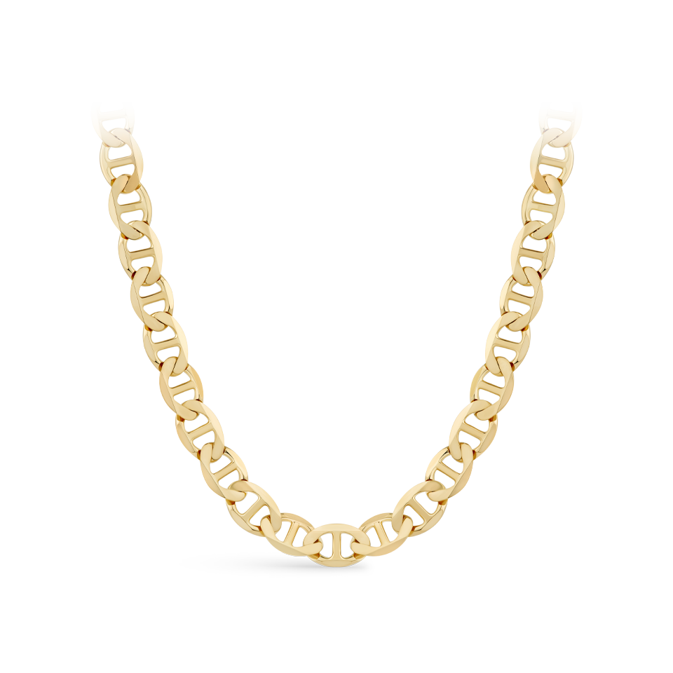 Gold anchor sales chain necklace