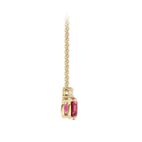 5.66 Carat Raspberry Tourmaline and 0.34 Carat Diamond Pendant in 18ct Yellow Gold