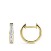 Ear Party Gold Baguette Cut Diamond Huggie Earrings in 18ct Gold
