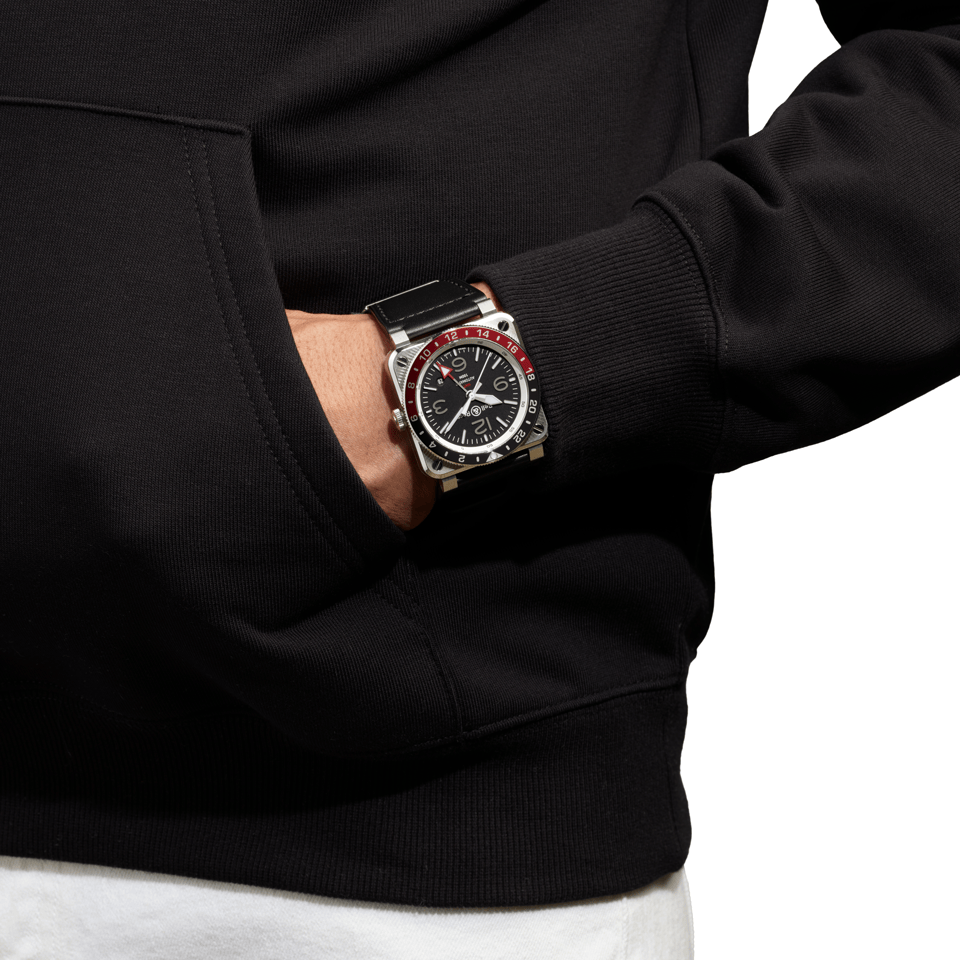 Bell & Ross BR-03 Automatic GMT 42mm Watch BR0393-BL-ST/SCA