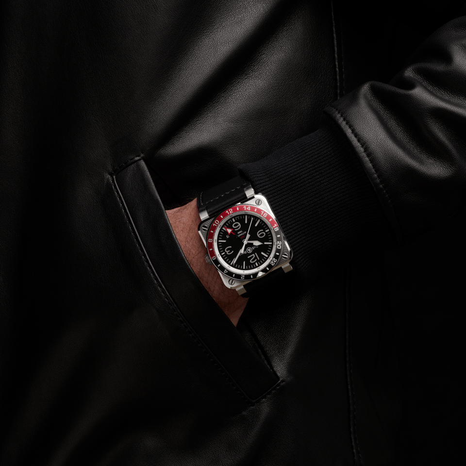 Bell & Ross BR-03 Automatic GMT 42mm Watch BR0393-BL-ST/SCA