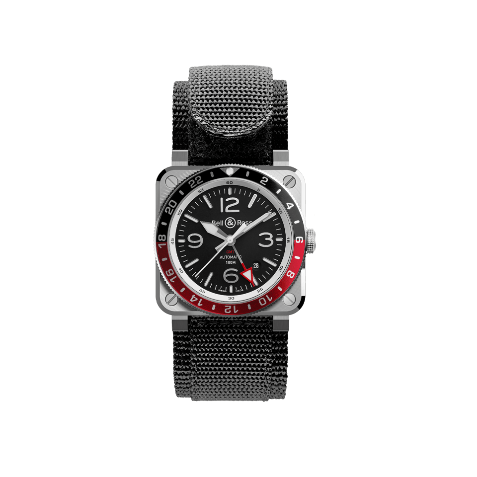 Bell & Ross BR-03 Automatic GMT 42mm Watch BR0393-BL-ST/SCA