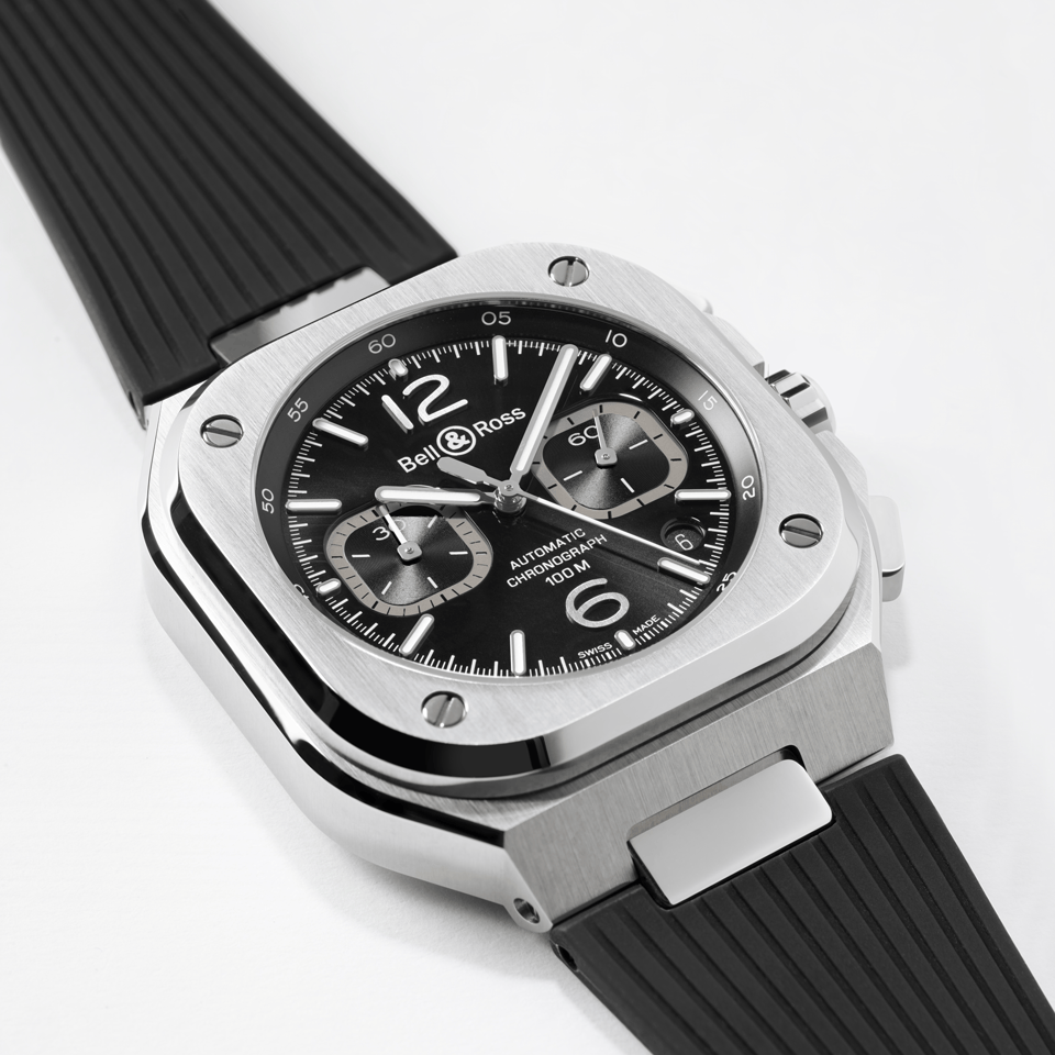 Bell & Ross BR-05 Automatic Chronograph 40mm Watch BR05C-BL-ST/SRB