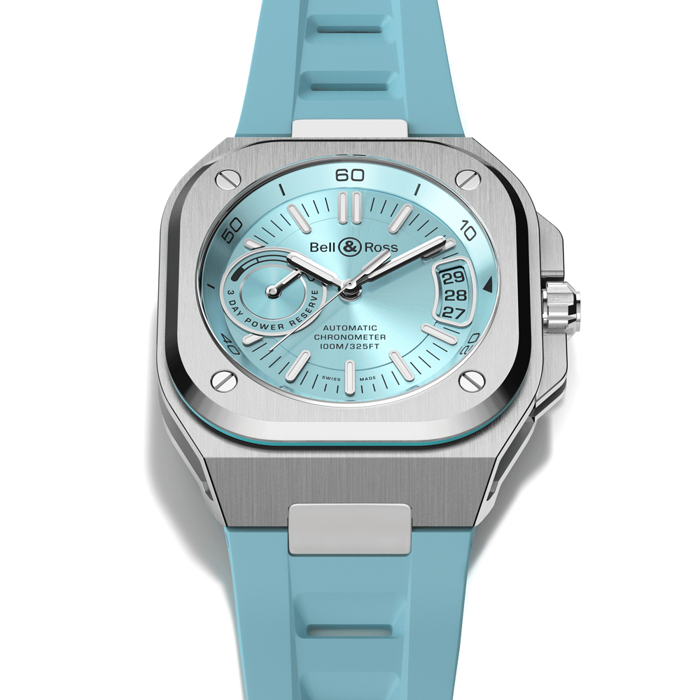 Bell & Ross BR-X5 Ice Blue Rubber Strap - Hardy Brothers Jewellers
