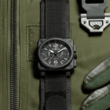 Bell & Ross BR-03 Automatic Chronograph Watch BR0394-BL-CE