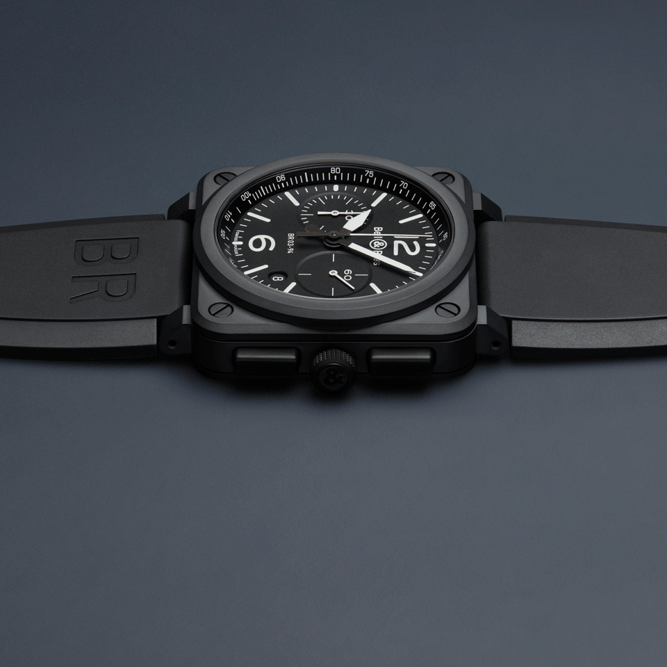 Bell & Ross BR-03 Automatic Chronograph Watch BR0394-BL-CE