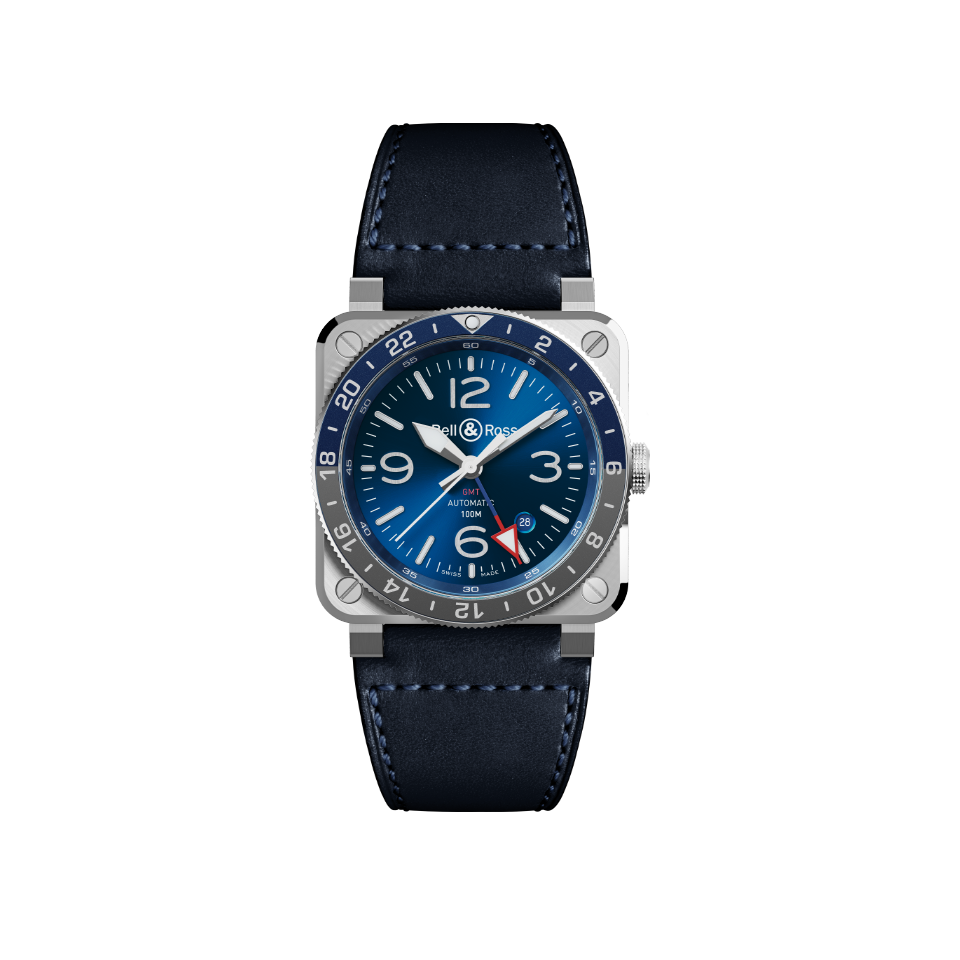 Bell & Ross BR 03-93 GMT Blue Watch Hardy Brothers Jewellers