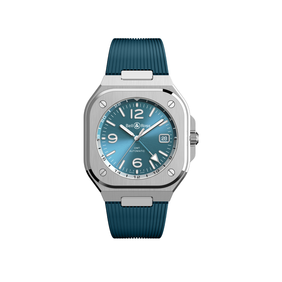 Bell & Ross BR 05 GMT Sky Blue Hardy Brothers Jewellers