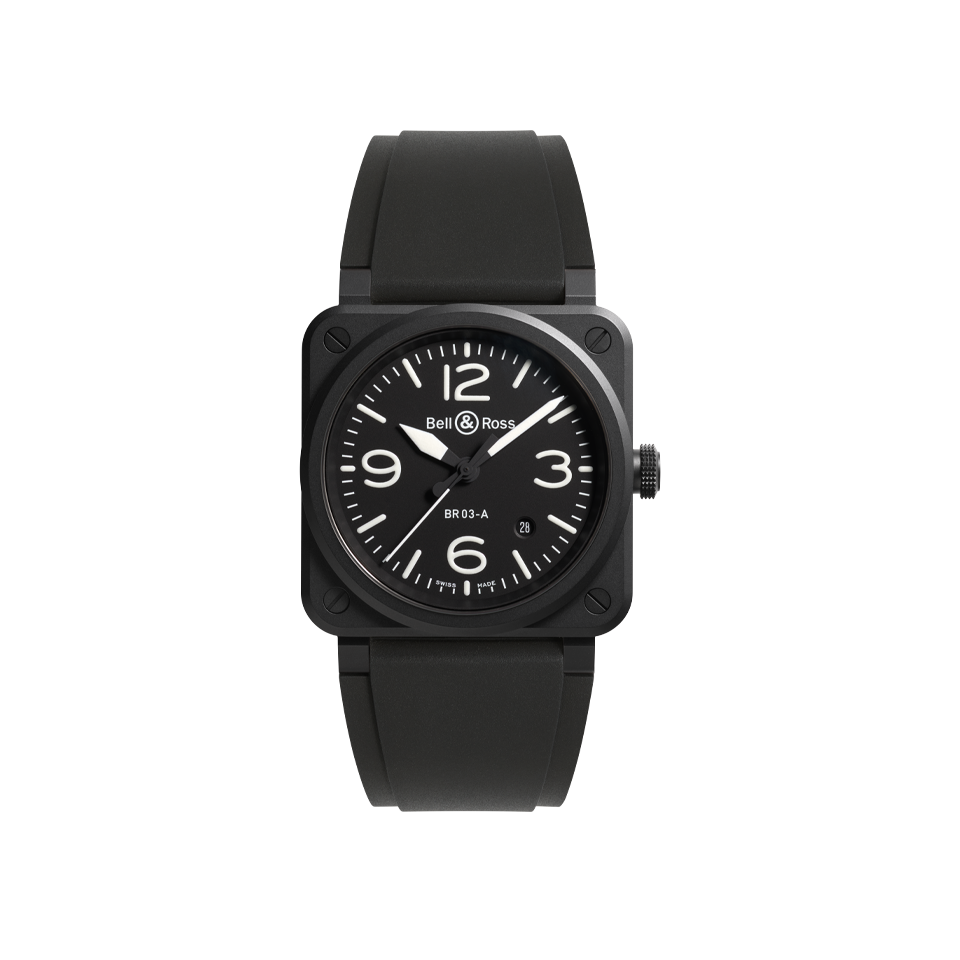 Bell & Ross BR 03 Black Matte 41.00mm BR03A-BL-CE/SRB Hardy Brothers Jewellers