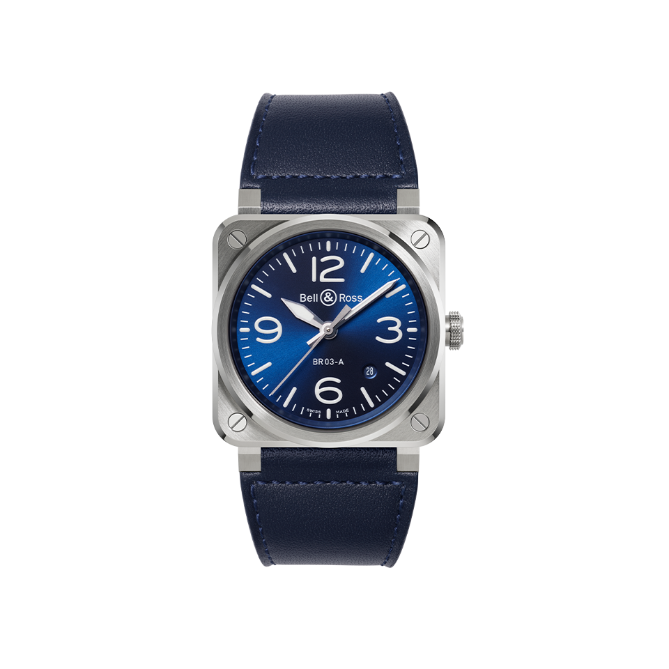 Bell & Ross BR 03 Blue Steel 41.00mm BR03A-BLU-ST/SCA Hardy Brothers Jewellers