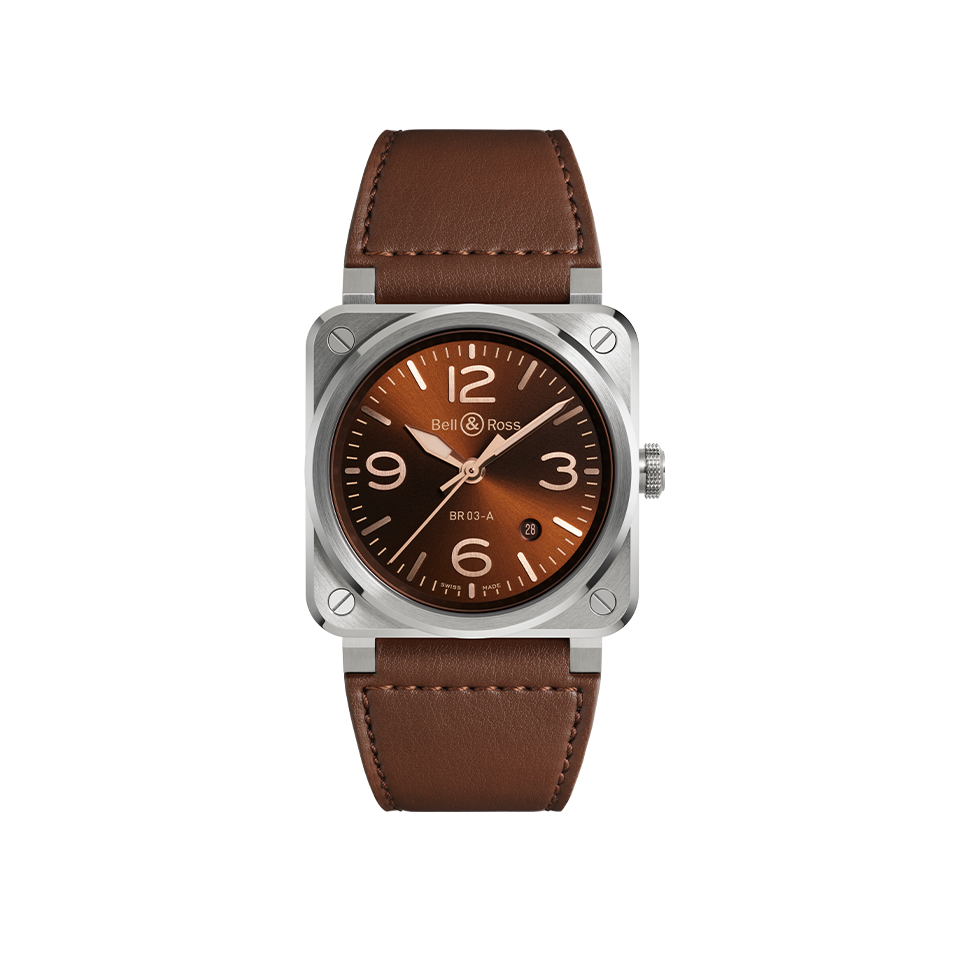 Bell & Ross BR 03 Golden Heritage 41.00mm BR03A-GH-ST/SCA Hardy Brothers Jewellers