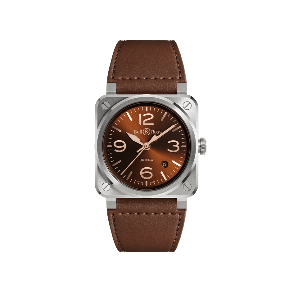 Bell & Ross BR 03 Golden Heritage 41.00mm BR03A-GH-ST/SCA Hardy Brothers Jewellers