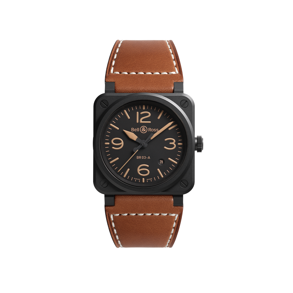 Bell & Ross BR 03 Heritage 41.00mm BR03A-HER-CE/SCA Hardy Brothers Jewellers