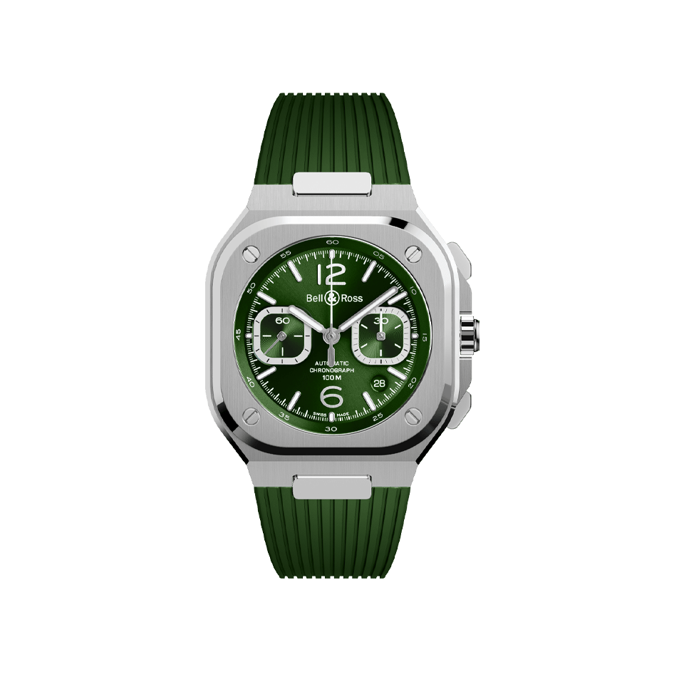 Hardy Brothers Jewellers | Bell & Ross BR 05 Chrono Green Steel 42.00mm