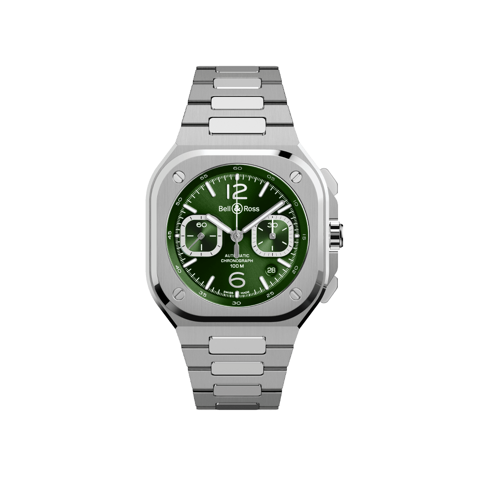 Hardy Brothers Jewellers | Bell & Ross BR 05 Chrono Green Steel 42.00mm