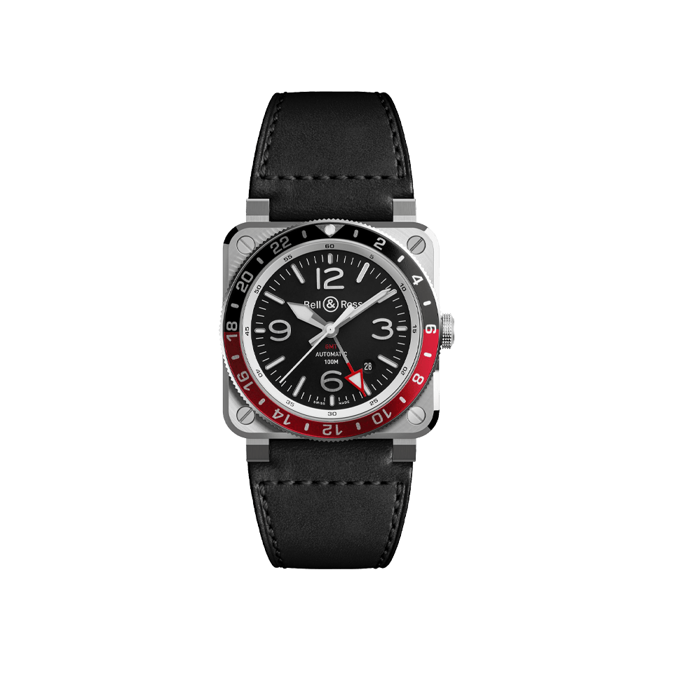 Bell & Ross BR-03 Automatic GMT 42mm Watch BR0393-BL-ST/SCA