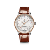 Breitling Navitimer Automatic 36 Mother of Pearl Dial with Diamonds Alligator Strap U17327211A1P1 Hardy Brothers Jewellers