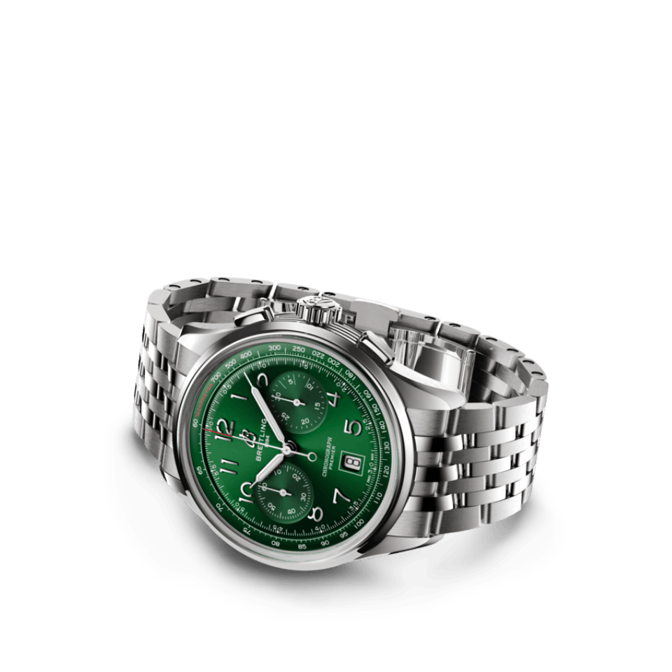 Breitling Premier B01 Chronograph 42 Green | Hardy Brothers Jewellers