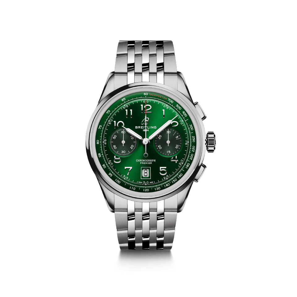 Breitling Premier B01 Chronograph 42 Green | Hardy Brothers Jewellers