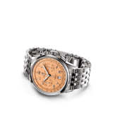 Watch Breitling Premier B01 Chronograph 42 Salmon Dial Stainless Steel Bracelet Hardy Brothers Jewellers