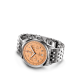 Watch Breitling Premier B01 Chronograph 42 Salmon Dial Stainless Steel Bracelet Hardy Brothers Jewellers