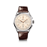 Watch Breitling Premier B01 Chronograph 42 Silver Dial Stainless Steel Alligator Strap Hardy Brothers Jewellers