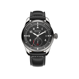 Bremont Fury Stainless Steel Automatic Watch with Black Dial and Black Leather Strap Hardy Brothers Jewellers