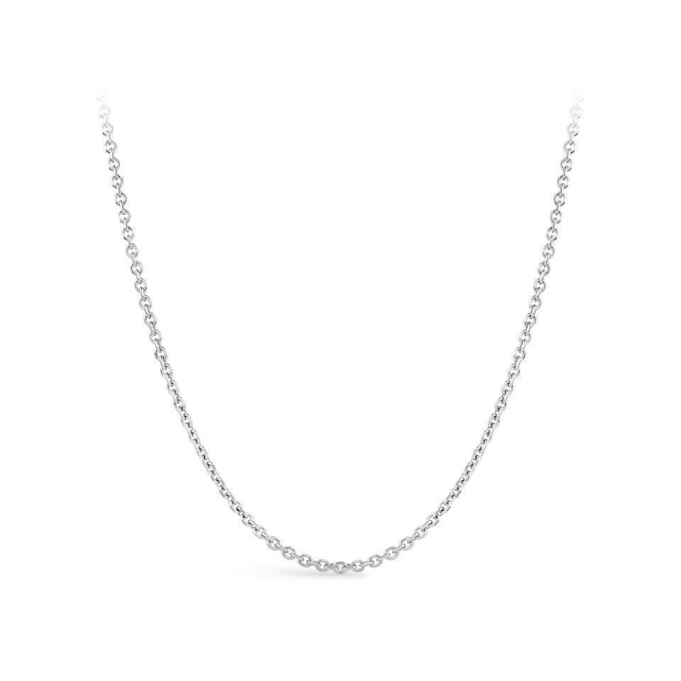 500mm Cable Link Chain Necklace in 18ct White Gold Hardy Brothers Jewellers