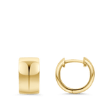Cigar Huggie Earrings in 18ct Yellow Gold | Hardy Brothers Jewellers