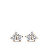 Ear Party Diamond Cluster Studs in 18ct Rose Gold
