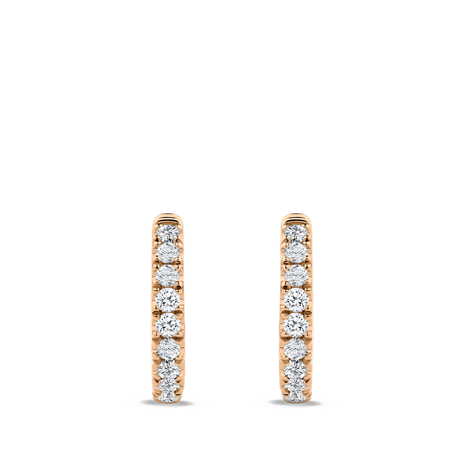 Ear Party Rose Gold Diamond Huggie Earrings in 18ct Gold