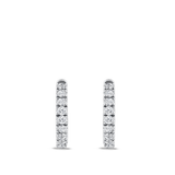 Ear Party White Gold Diamond Huggie Earrings in 18ct Gold